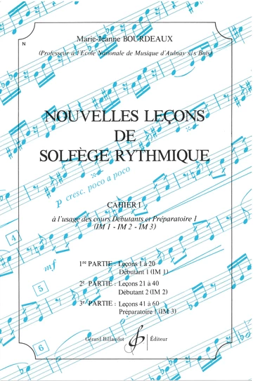 Nouvelles Leçons de solfège rythmique. Volume 1 Visual